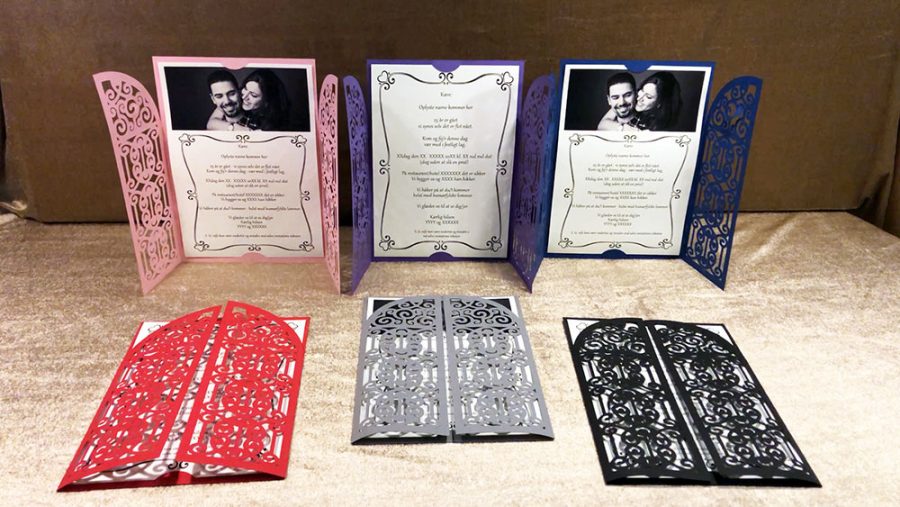 Elegant deluxe invitation sølvbryllup nr 8 - uden print - Image 3