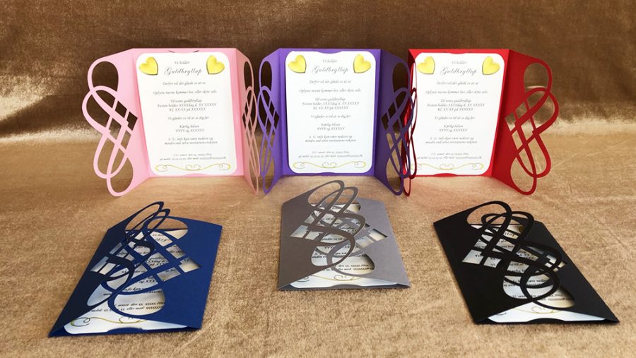 Elegant deluxe invitation bryllup nr 4 - uden print - Image 3