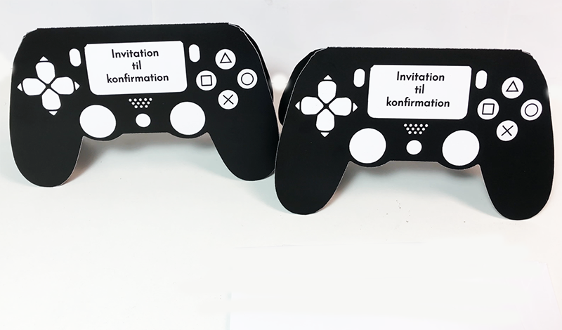 Invitation til konfirmation nr 13 - Game controller