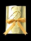 Elegant deluxe invitation guldbryllup nr 9 - Guld - uden print