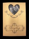 Elegant deluxe invitation bryllup nr 11 - Guld - uden print