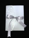 Elegant deluxe invitation sølvbryllup nr 7 - uden print