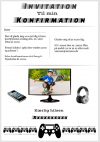 Invitation til konfirmation - Foldet A5 - Dreng - design nr 3