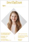 Invitation til konfirmation - Foldet A5 - Pige - design nr 6