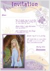 Invitation til konfirmation - Foldet A5 - Pige - design nr 7