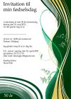 Invitation til fødselsdag - Lamineret  - design nr 5 - Mand