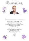 Invitation til fødselsdag - Lamineret  - design nr 7 - Pige