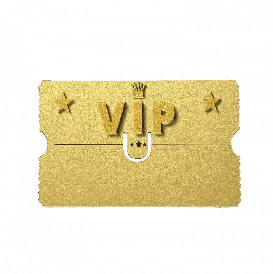 VIP Bordkort - guld - kobber - sølv pap