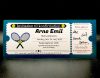 Invitation til konfirmation - Billet - Tennis
