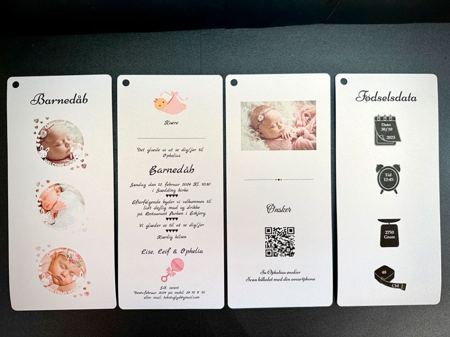 Invitation til barnedåb - Slim size - Pige - Image 6