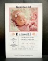 Invitation til barnedåb - C6 - Pige