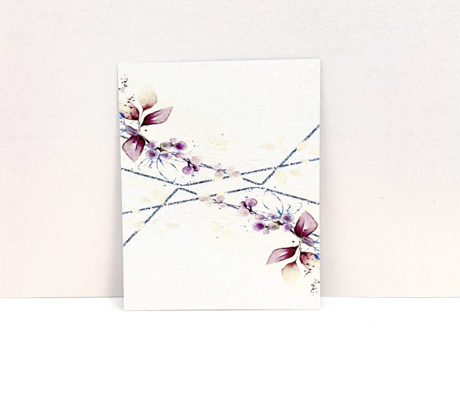 Bordkort lilla floral - Image 3