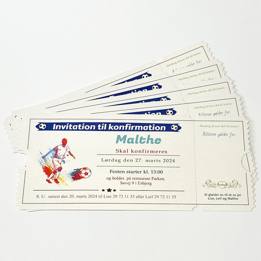 Invitation-til-konfirmation-billet-oversigt-dreng-fodbold