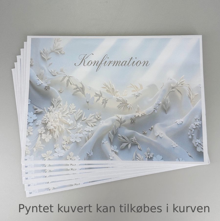 Invitation til konfirmation - foldet A4 - Portfals-Gatefold - Heste design - Image 5