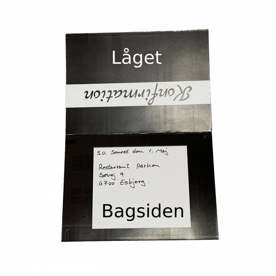 Invitation til konfirmation - Laptop design -  Fortrykt tekst - Image 3