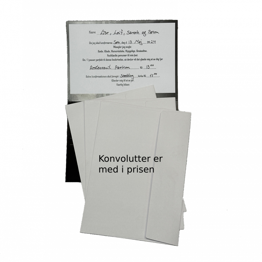 Invitation til konfirmation - Laptop design -  Fortrykt tekst - Image 4