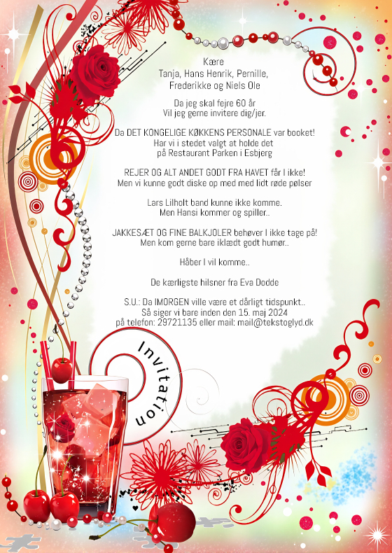 Email indbydelse - Cocktail Party