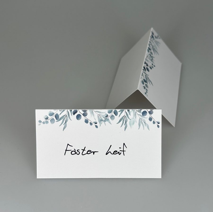 Bordkort eukalyptus blade - Foldet Stå selv - Image 3