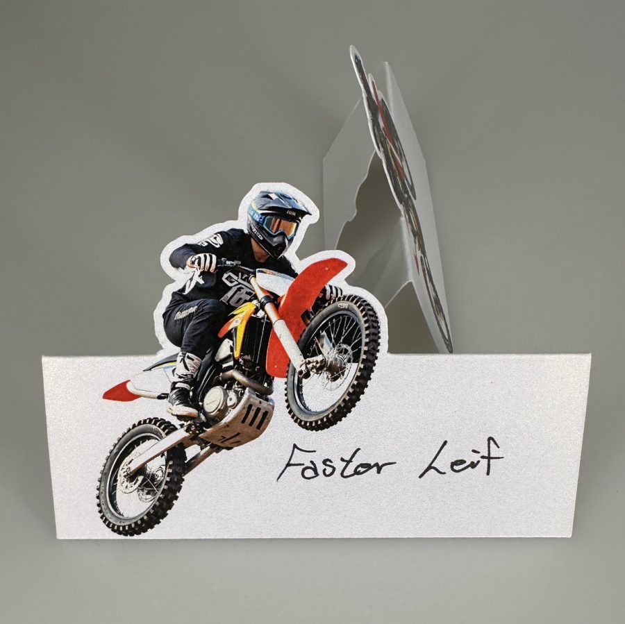 Bordkort Motorcross - Foldet Stå selv - Image 2
