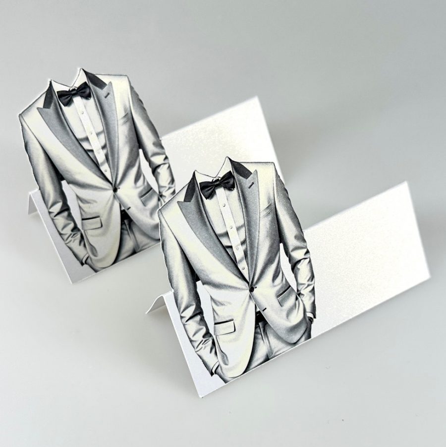 Bordkort Smoking Tux - jakkesæt - Silver - Image 2