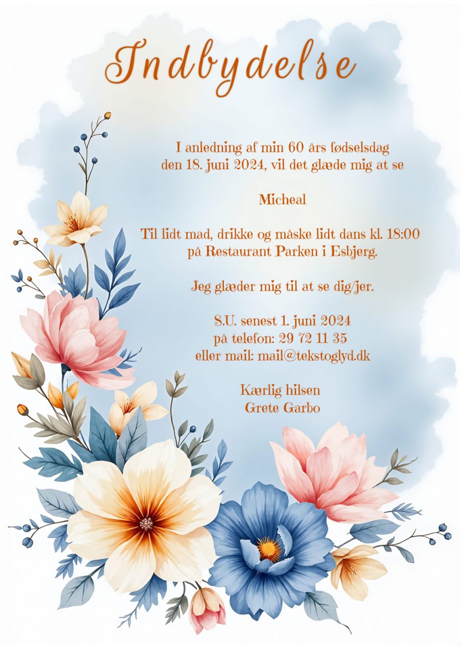 Email indbydelse - Vand farver