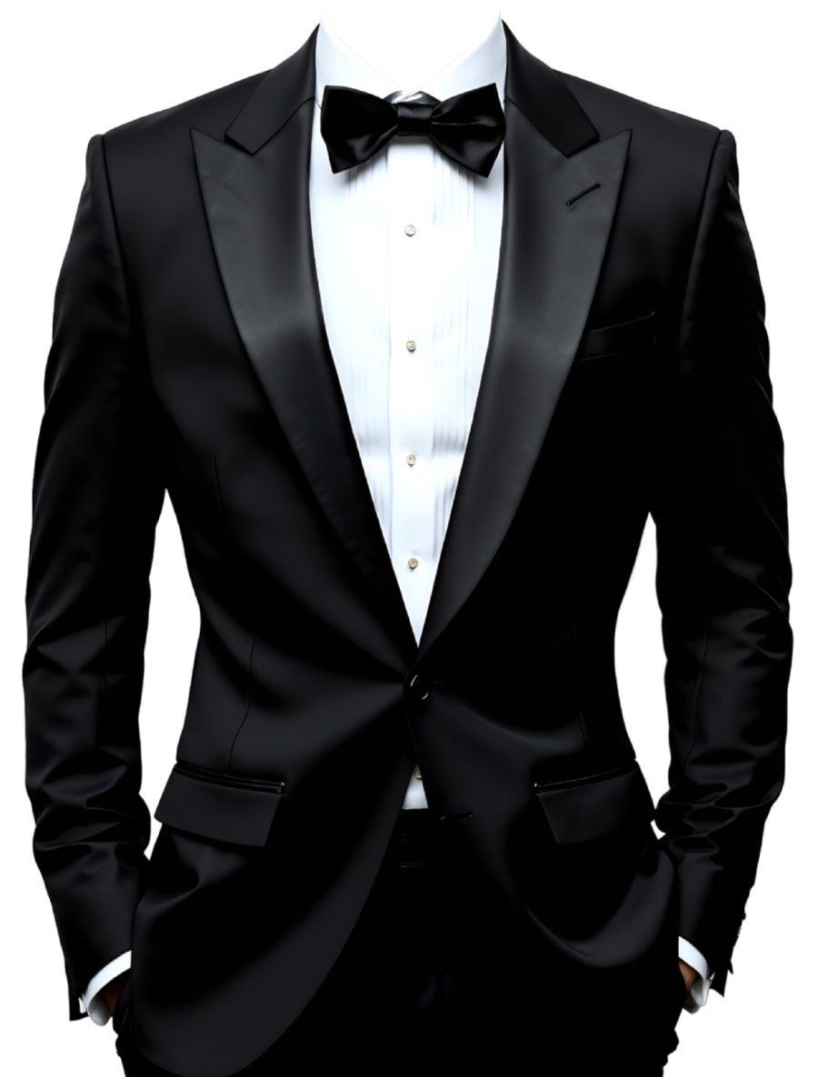 Invitation til fødselsdag - Lamineret  - Sort Tux - Mand