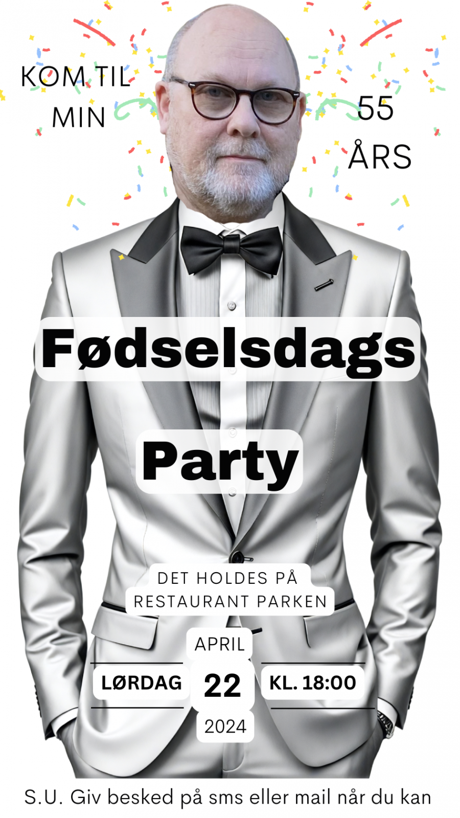Mobil invitation Fødselsdag nr 4