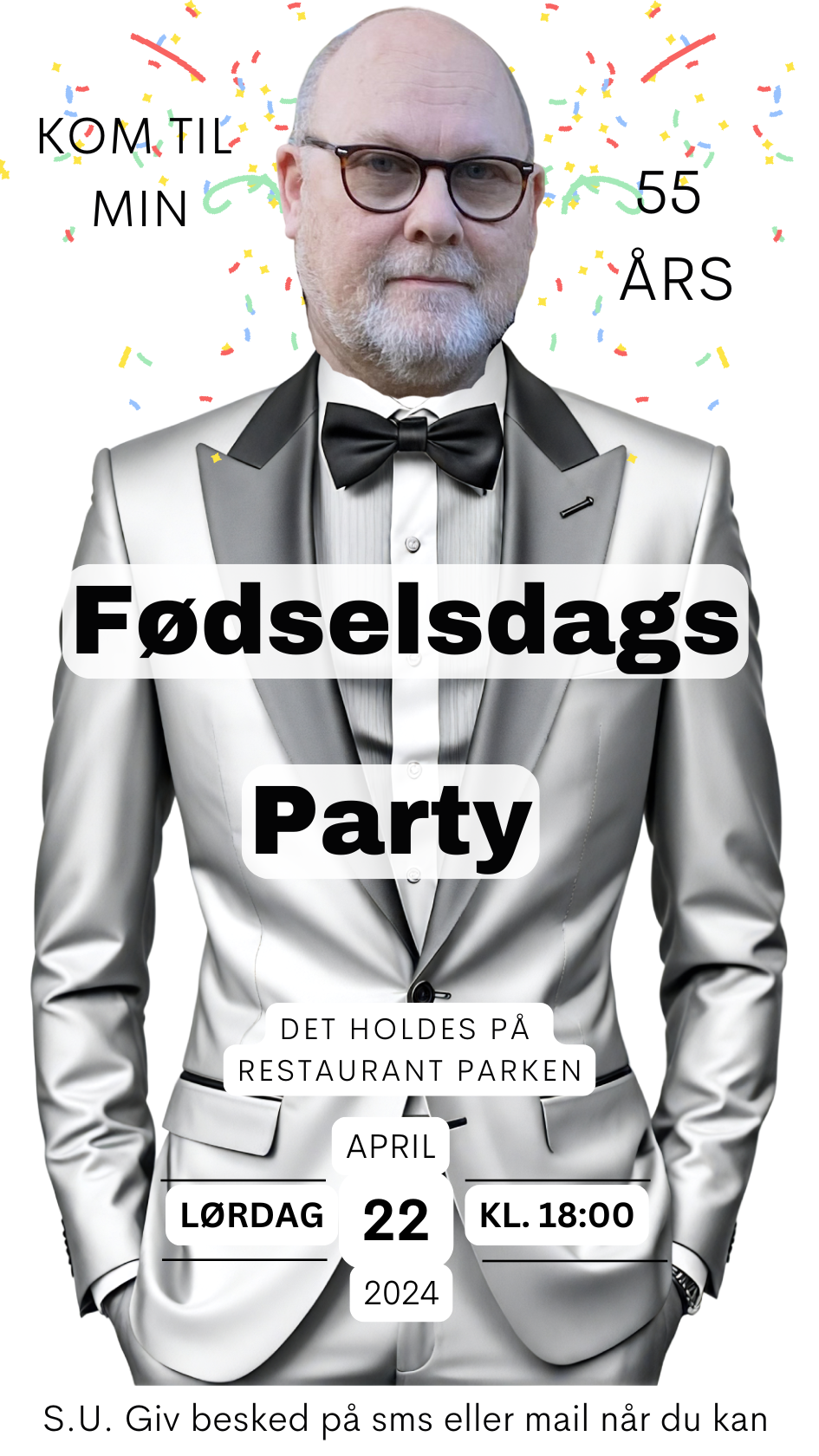 Mobil invitation Fødselsdag nr 4