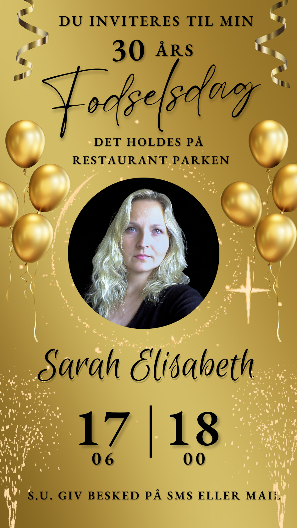 Mobil invitation Fødselsdag nr 5