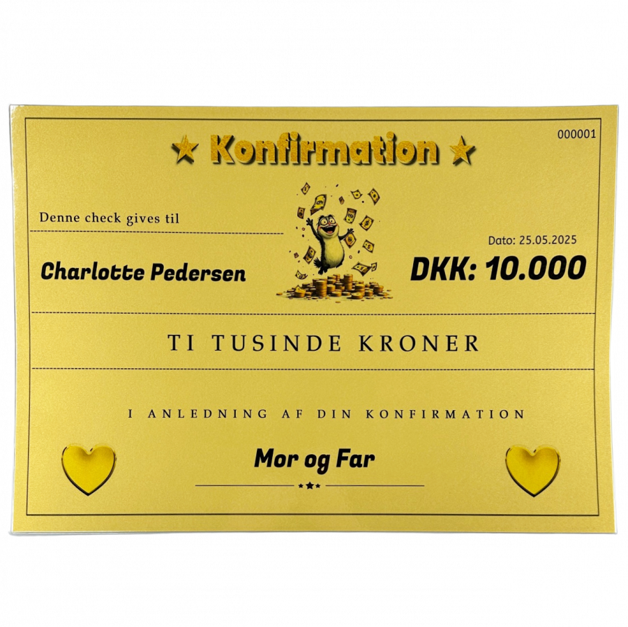 Check til konfirmanden nr 1