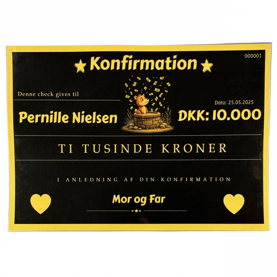 Check til konfirmanden nr 2